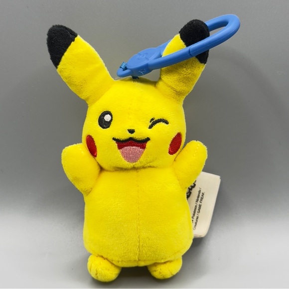 🧸 3/$15 | 2024 Pokémon Pikachu Plush Keychain Clip Yellow Stuffed Toy Nintendo - Picture 1 of 8